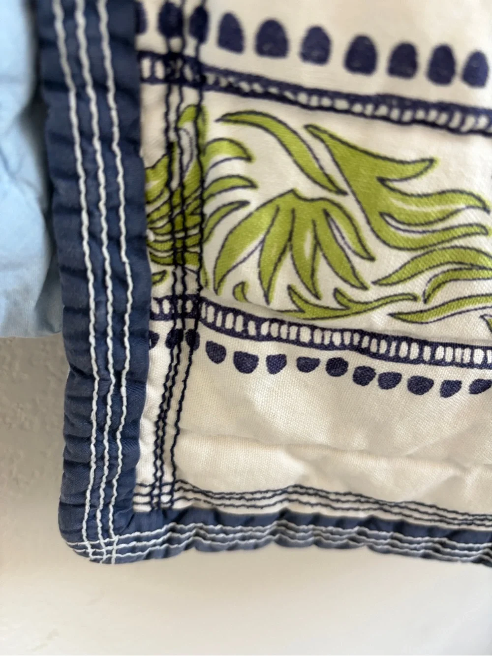 Pottery Barn Kids Hawaii Patchwork Full Size Quilt - Blue, Green, Brown